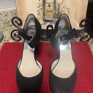 Michael Kors Black Suede Platform Shoe  Size 10.5